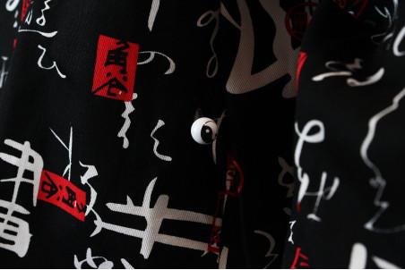 Veste de cuisine manches longues Egochef Sushi motifs japonais 100% coton