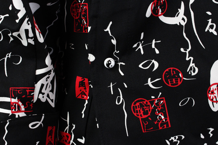 Veste de cuisine manches longues Egochef Sushi motifs japonais 100% coton