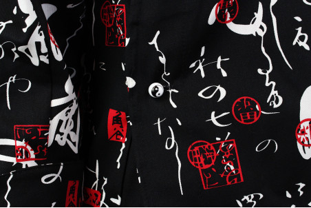 Veste de cuisine manches longues Egochef Sushi motifs japonais 100% coton