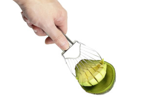 Découpe avocat La Bonne Graine en acier inox 2 en 1 2