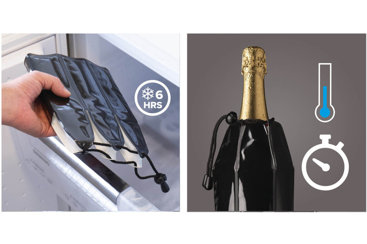 Rafraichisseur à champagne Vacu Vin noir