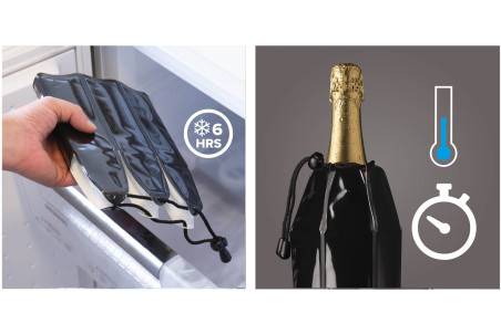 Rafraichisseur à champagne Vacu Vin noir