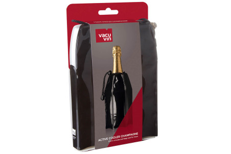 Rafraichisseur à champagne Vacu Vin noir