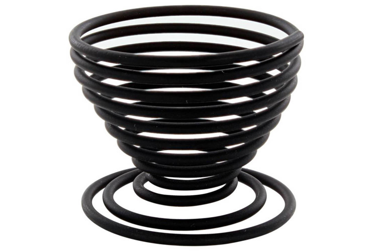 Coquetier spirale Point-Virgule Wire en métal - couleur noire