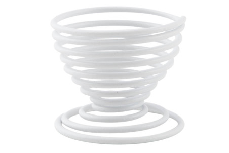 Coquetier spirale Point-Virgule Wire en métal - couleur blanche