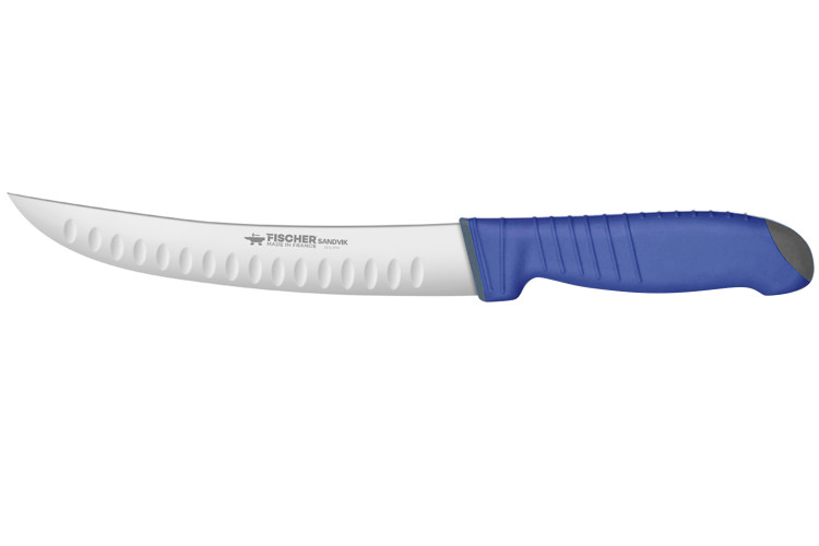 Couteau à parer Fischer Sandvik manche confort - lame alvéolée 20cm