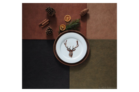 Set de table en cuir végétal Asa Selection - Coloris : noir café