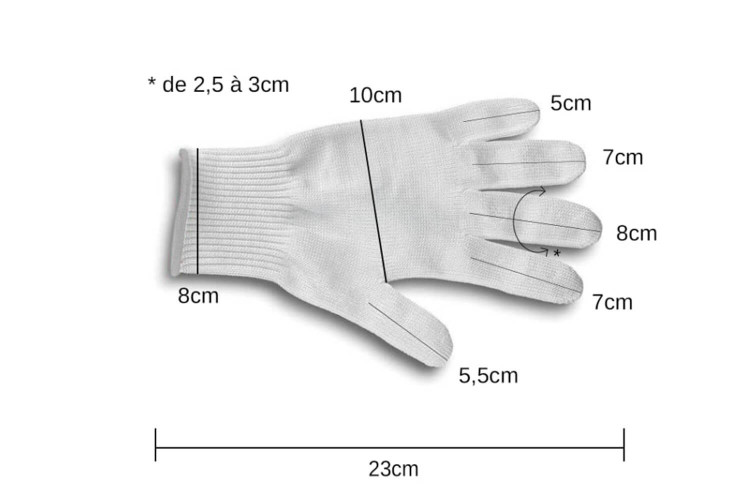 Gant de protection résistant aux coupures Victorinox Soft haute taille S