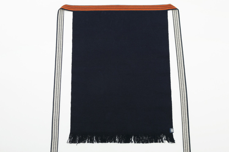 Tablier japonais Anything Maekake bleu marine - 67x47cm