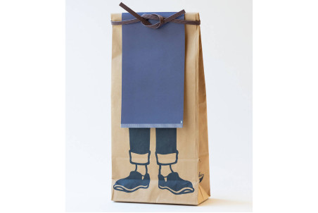Tablier japonais Anything Maekake bleu marine - 67x47cm
