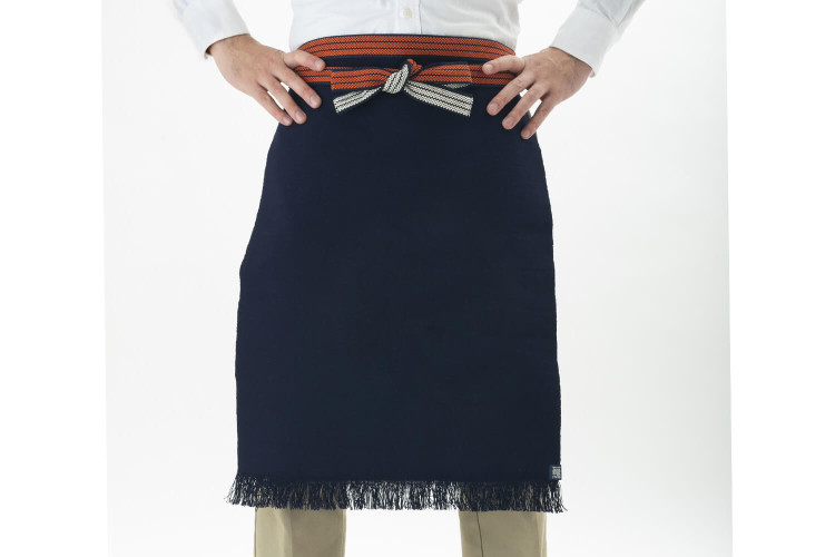 Tablier japonais Anything Maekake bleu marine - 67x47cm