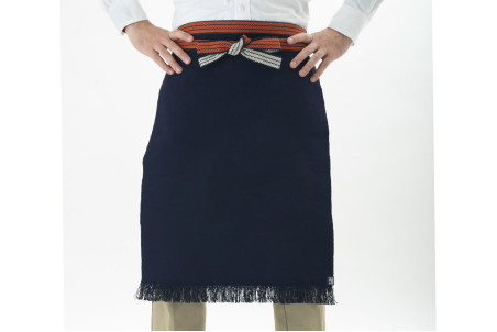 Tablier japonais Anything Maekake bleu marine - 67x47cm