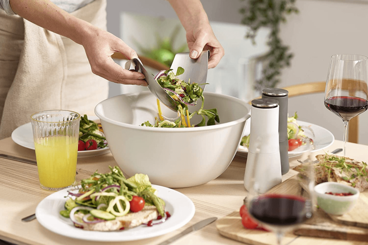 Saladier moderne Joseph Joseph Uno + couverts à salade inclus