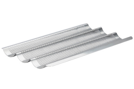 Plaque de cuisson perforée pour baguette De Buyer en inox