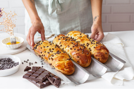 Plaque de cuisson perforée pour baguette De Buyer en inox