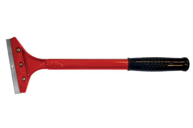 Grattoir pour plancha en acier trempé rouge - 31,5cm