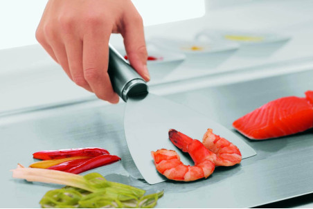 Racloir plancha lame flexible Rösle en acier inoxydable 23cm
