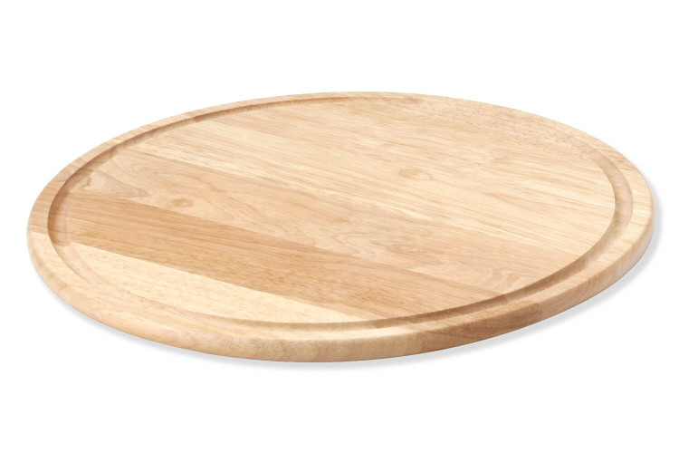 Planche à pizza ronde Continenta en bois d'hévéa 33cm