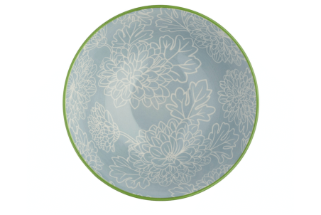 Bol de cuisine Kitchen Craft en grès émaillé - Motif floral gris et rouge