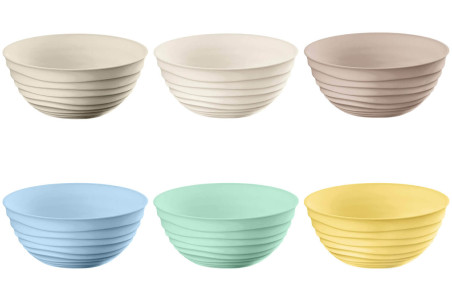 Set de 6 bols colorés Guzzini Tierra en bouteilles recyclées - diamètre 12,2cm