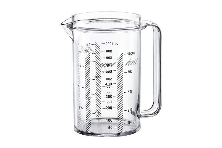 Verre gradué transparent avec poignée Latina Guzzini - Capacité 1L