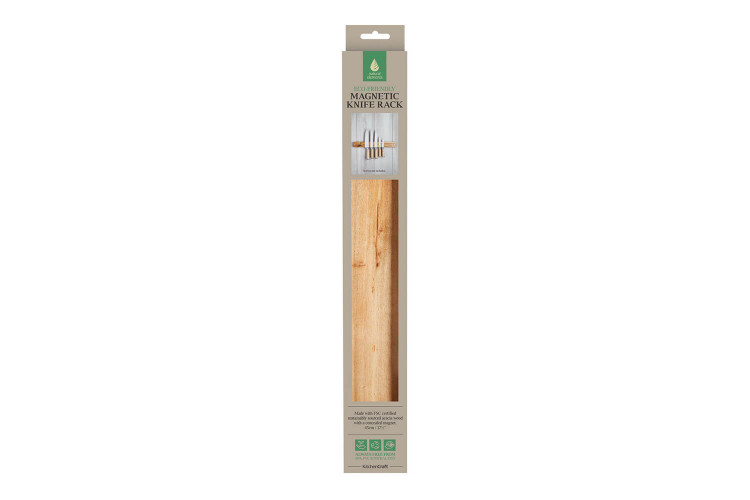 Barre aimantée pour couteaux Natural Elements en bois d'acacia naturel