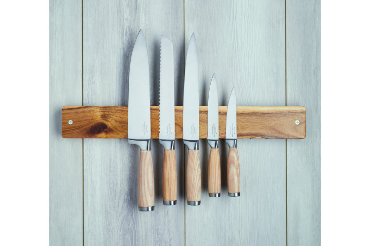 Barre aimantée pour couteaux Natural Elements en bois d'acacia naturel