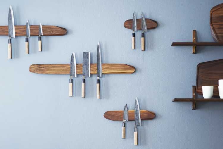 Barre magnétique en bois haut de gamme Noyer - Fabrication artisanale