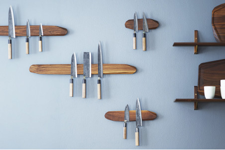 Barre magnétique en bois haut de gamme Noyer - Fabrication artisanale