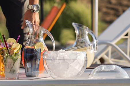 Seau à glace Guzzini Stella sphérique avec pince de service