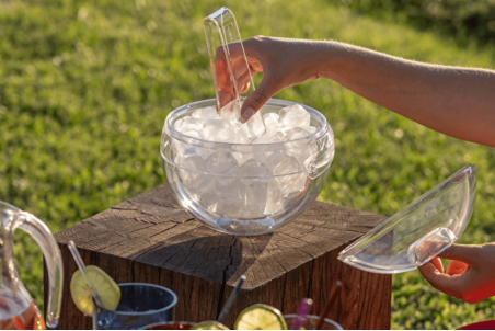 Seau à glace Guzzini Stella sphérique avec pince de service