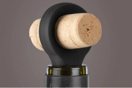 Set de 2 bouchons pour bouteilles de vin Vacu Vin en silicone