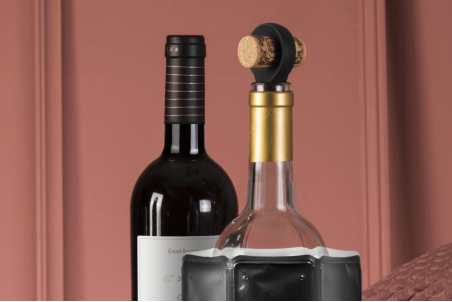 Set de 2 bouchons pour bouteilles de vin Vacu Vin en silicone