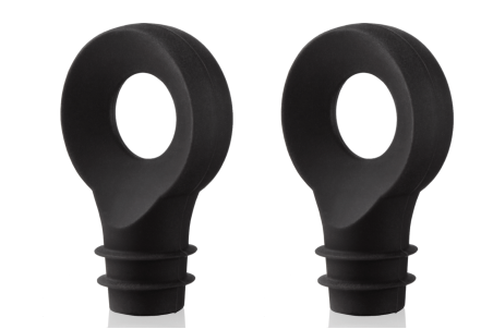 Set de 2 bouchons pour bouteilles de vin Vacu Vin en silicone