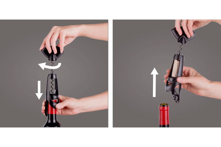 Tire-bouchon Vacu Vin Twister coloris noir