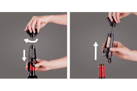 Tire-bouchon Vacu Vin Twister coloris noir