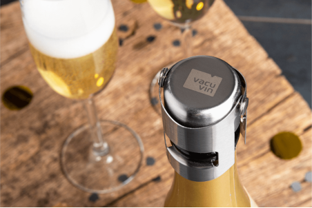 Bouchon de champagne Vacu Vin en acier inoxydable
