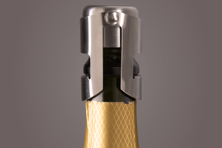 Bouchon de champagne Vacu Vin en acier inoxydable