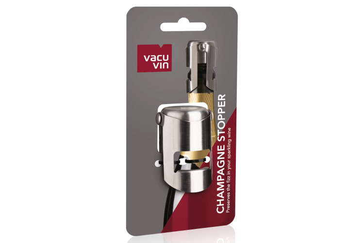 Bouchon de champagne Vacu Vin en acier inoxydable