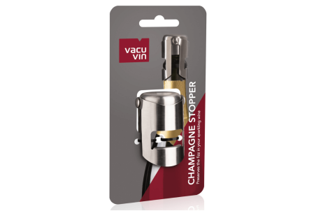 Bouchon de champagne Vacu Vin en acier inoxydable