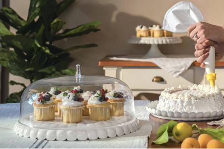 Présentoir à gâteau transparent Guzzini Tiffany avec cloche - Ø36cm