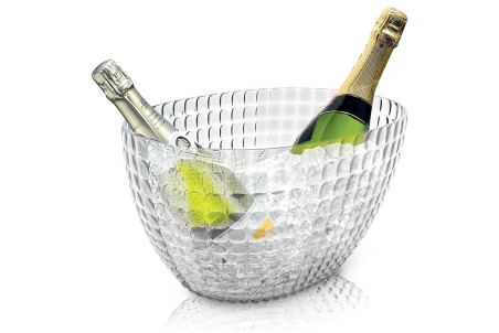 Seau à champagne design Guzzini Tiffany en acrylique transparent