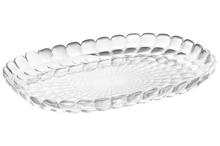 Plateau de service Guzzini Tiffany transparent en acrylique