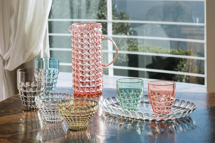 Plateau de service Guzzini Tiffany transparent en acrylique