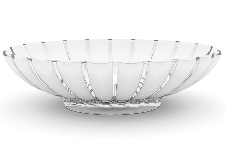 Corbeille à fruits design Guzzini Grace en acrylique - Coloris : blanc et transparent