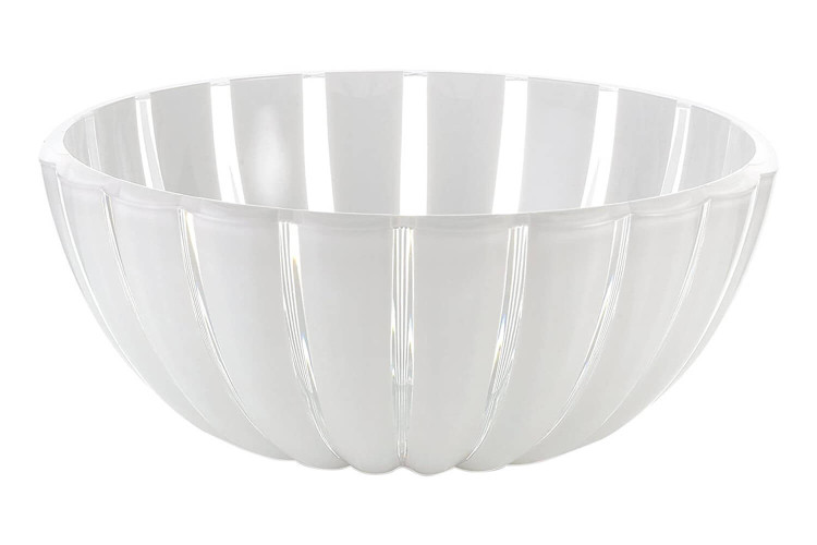 Saladier en acrylique Guzzini Grace recyclable- Coloris : blanc et transparent