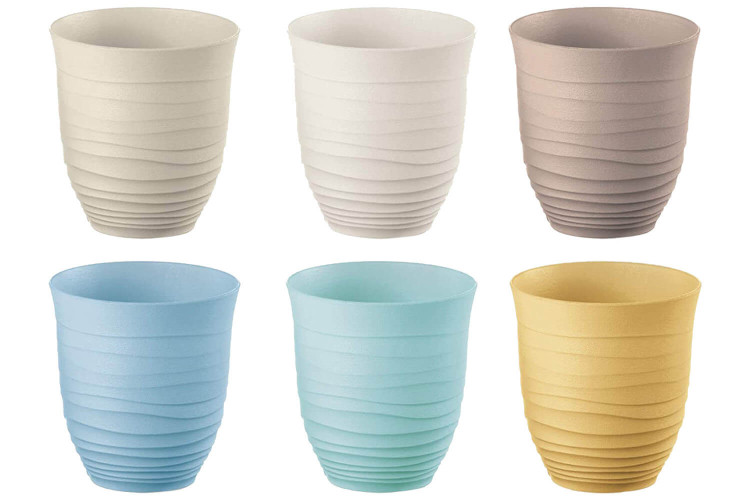 Lot de 6 verres de table originaux Guzzini Tierra en bouteilles recyclées - 350ml