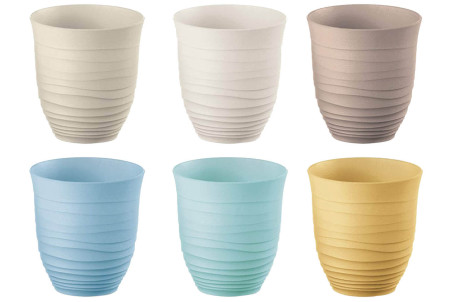 Lot de 6 verres de table originaux Guzzini Tierra en bouteilles recyclées - 350ml