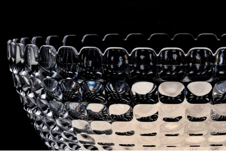 Saladier transparent Guzzini Tiffany design par Pio et Tito Toso
