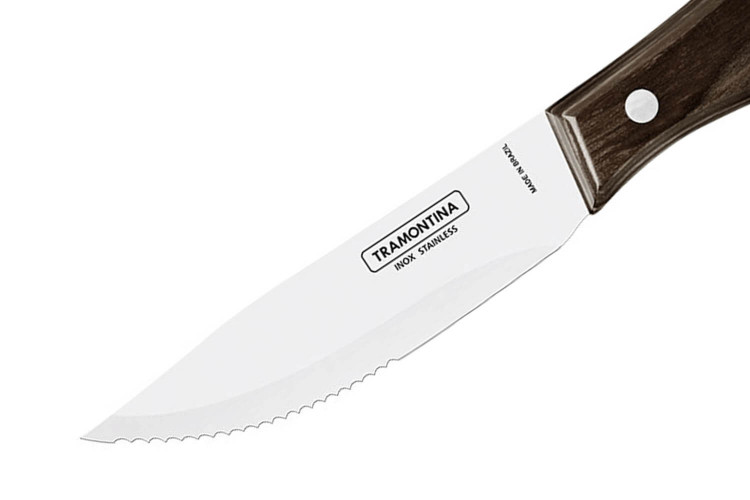 Lot de 12 couteaux à steak Tramontina Jumbo manche polywood - lame 13cm